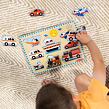 Melissa & Doug Dřevěné puzzle se zvuky - dopravní prostředky