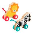 Fisher Price Dřevěná postrkovací zvířátka lev a zebra