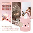 Sipo Koš na hračky se šňůrkou, skládací bavlněný / 43 l, Teddy Bear Pink
