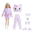 Mattel Barbie Cutie Reveal Barbie sladké mašle - fialové kotě