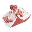 Llorens M740-26 Obleček pro panenku miminko NEW BORN velikosti 40-42 cm a podložka se spirálovou hra