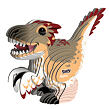 EUGY Velociraptor 3D kartonová skládačka