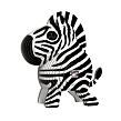 EUGY Zebra 3D kartonová skládačka