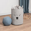 Sipo Koš na hračky Premium Bouclé se šňůrkou / 43 l, Bear (Grey)