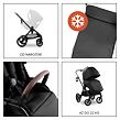 Hauck Sporťák Comfort N Care + nánožník / adaptér na autosedačku, Black