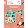 DJECO Story puzzle Pinocchio 54 dílků