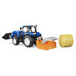 Bruder Traktor NEW HOLLAND + plošina, balík, čelní nakladač