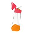 b.box Láhev na pití s brčkem 600 ml - růžová/ oranžová